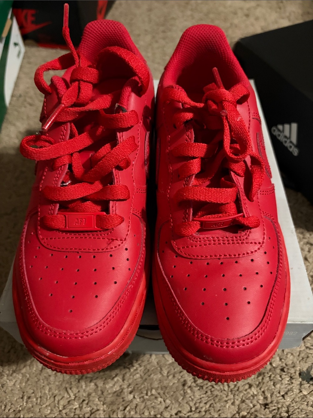 Nike Kids Bright Red Low-Top Sneakers